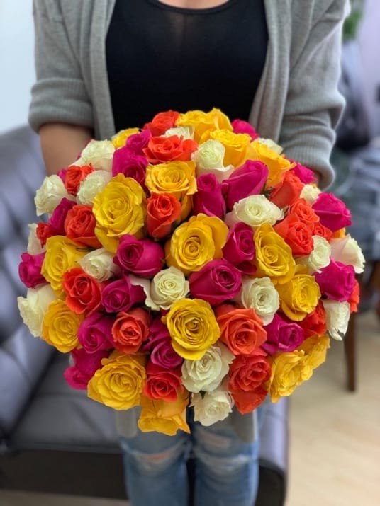 100 Mix Color Roses