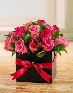 Special Magenta and Ruby Asortment - Box Roses | Florist