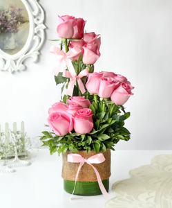 Elegant Arrangement of Roses - Box Roses | Florist