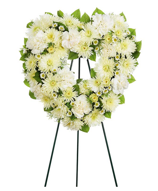 Open Heart Standing Spray - Box Roses | Florist