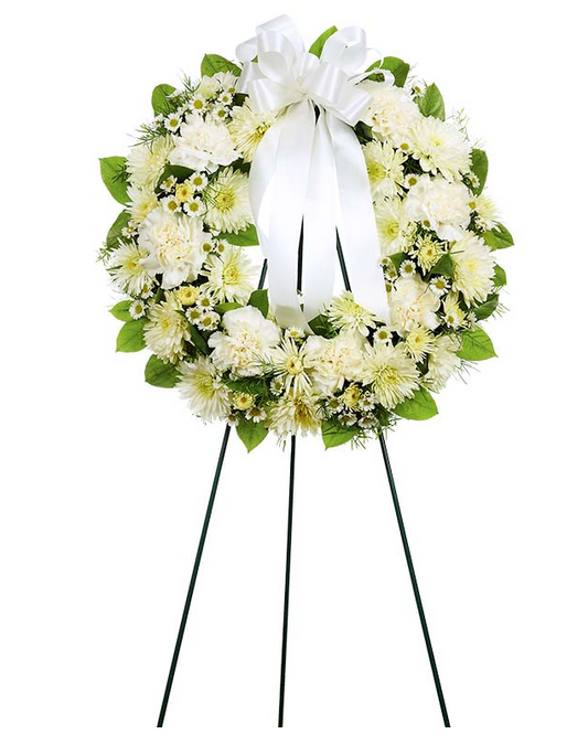 Open Wreath Standing Spray - Box Roses | Florist