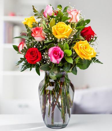 Color Bouquet - Box Roses | Florist