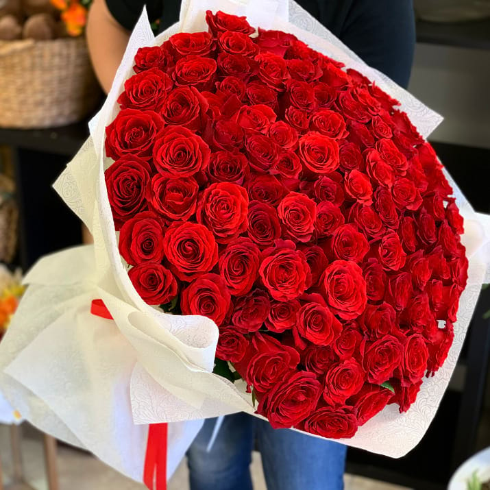 150 Red Roses Hand-Crafted Bouquet